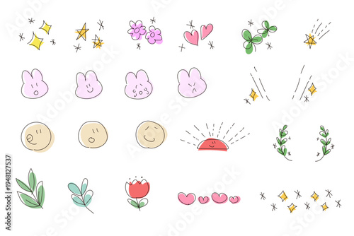 ゆるかわいい手書きイラスト素材集