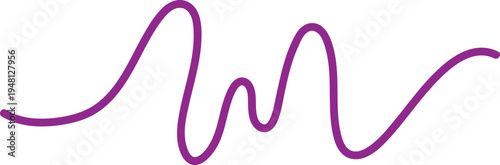 A purple waveform on a white background