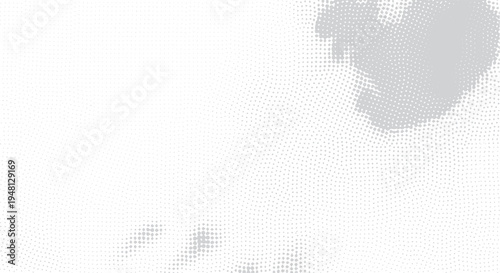 Faint halftone pattern with grey shapes, subtle texture overlay on white background, graphic resource, design background, abstract background