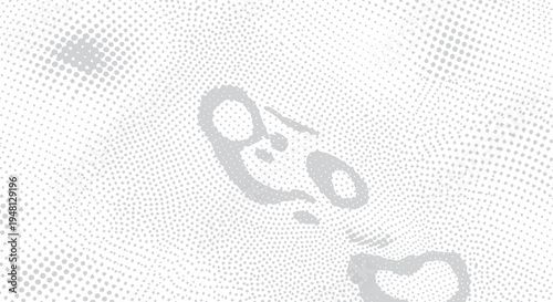 Abstract halftone texture with blurry shapes, white and light grey background design, graphic background, graphic resource