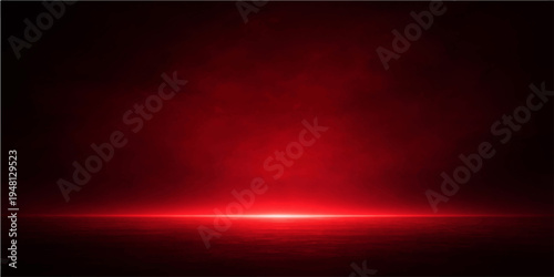 A dark red abstract background features a dynamic pattern of glowing motion rays and light waves, creating a high-energy technology illustration with deep color textures and black space