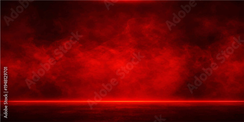 A dark red and black abstract background featuring a motion of fire flames and orange smoke texture against a grunge galaxy space backdrop