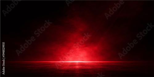 Abstract red fire background with vibrant orange rays and dark smoke textures under a sunrise cloudscape illustration