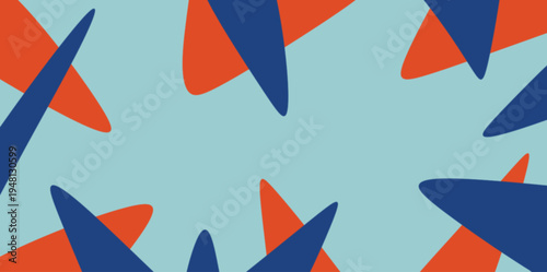 Radial Geometric Burst Vector Illustration. Abstract geometric background with sharp shapes converging toward the center to create a focal point for modern graphic design.