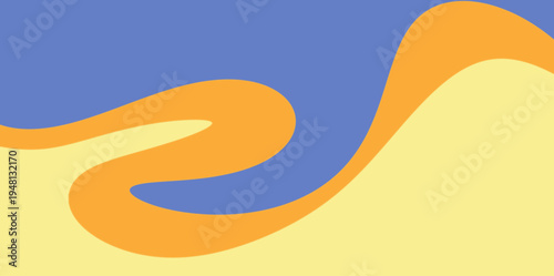 Curved motion vector illustration background. Abstract curved forms suggesting motion and flow with bold contrasting tones suitable for energetic creative layouts and modern artistic compositions.