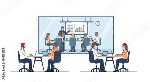 Business Meeting Presentation in Office