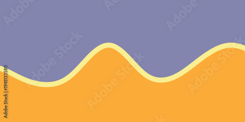 Wavy Line Abstract Seamless Pattern. Modern illustration vector background with continuous wavy line pattern in blue and orange, smooth repetition creating stylish decorative seamless design.