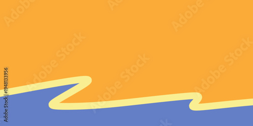 Zigzag Abstract Line Modern Pattern. Dynamic illustration vector background with zigzag flowing lines in blue and orange, creating energetic modern abstract composition with bold visual movement