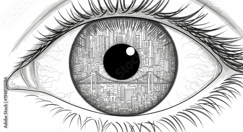 Closeup of a Human Eye Iris.