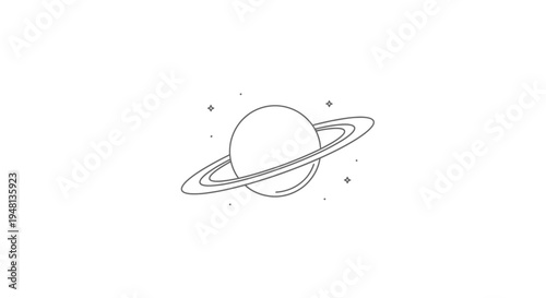 Saturn planet with ring system.