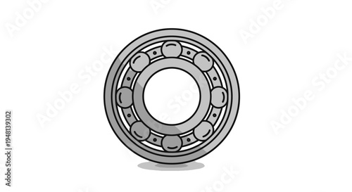 Simple Ball Bearing Illustration for Mechanical Design