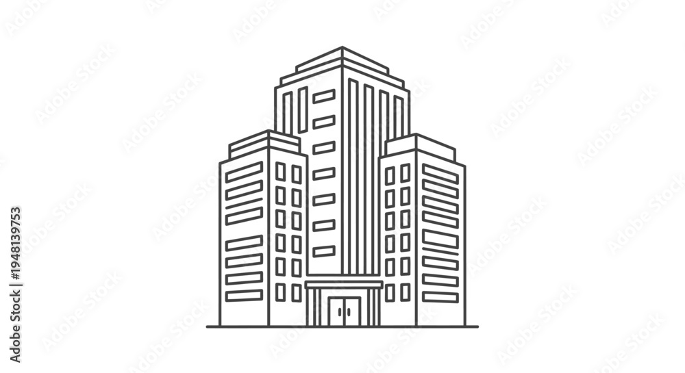Fototapeta premium Modern Office Building Architecture Design.