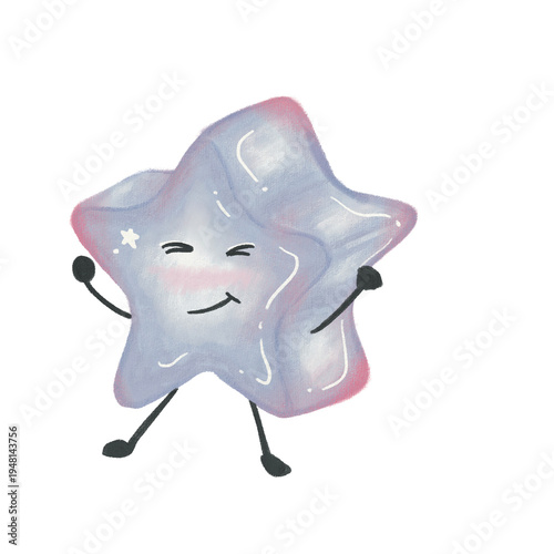 Cute Star Character Illustration