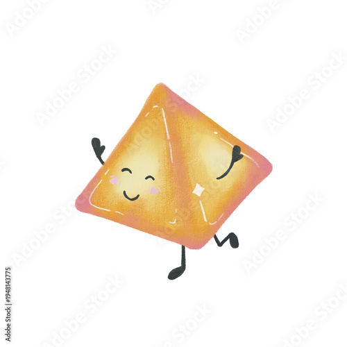 Cute Diamond Shape Character Illustration