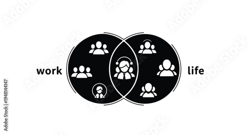 work life balance infographic illustration