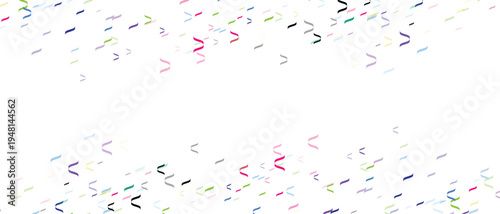Vector Illustratio Design Colorful confetti ribbons falling on transparent background for celebration