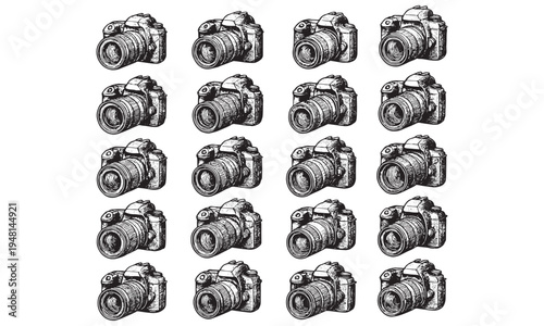 DSLR Cameras Collection Grid Montage Variety Pack