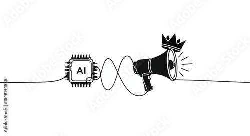 AI generated content amplification megaphone