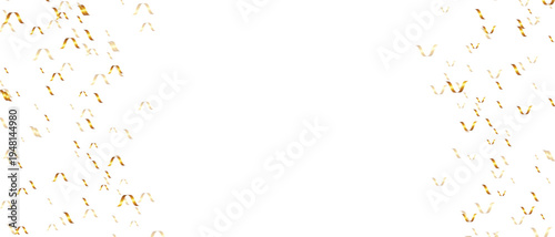 Vector Illustratio Design Golden confetti falling on transparent background for celebration