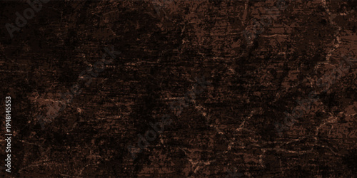 Cracked dark brown color old concrete wall with heavy grunge texture. eps 10