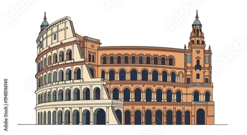 Theater Building Architecture Landmark Design.