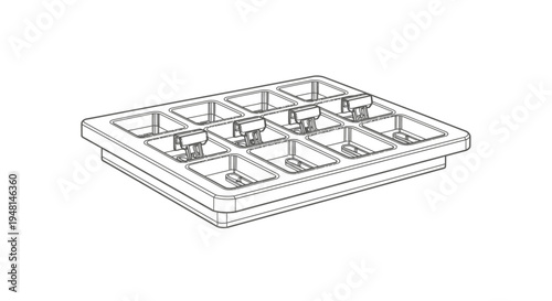 Detailed drawing of metal plate.