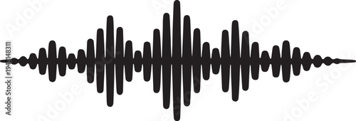 Symmetrical Audio Waveform Sound Signal Icon