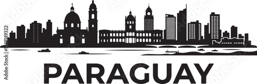 Stylish Paraguay city skyline with modern architecture
