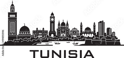 Stunning Tunis cityscape with historic architecture and modern skyline