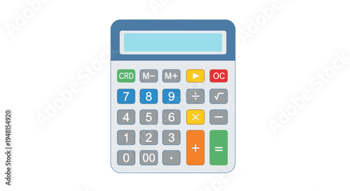 Calculator Illustration for Accounting and Finance Office Work