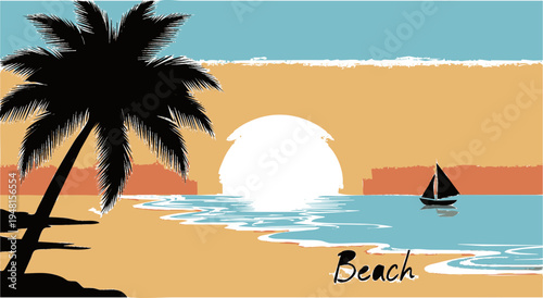 Travel postcards: paris, paradise beach, mountain adventure, vacation greetings
