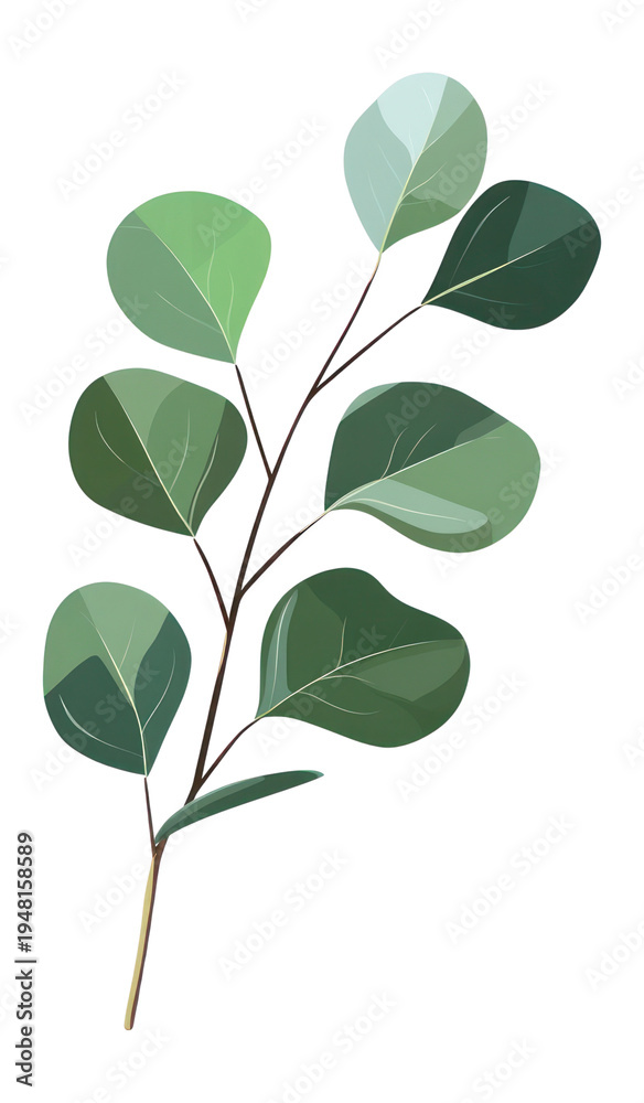 Obraz premium PNG An eucalyptus leaf clip art illustration design plant.