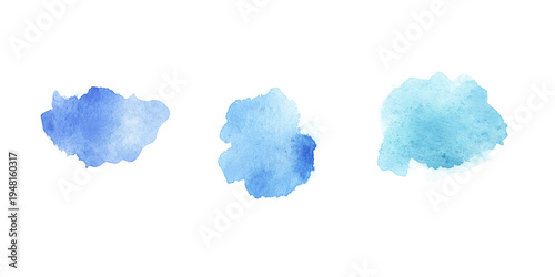 Obraz na płótnie Isolated paint spots on a white background