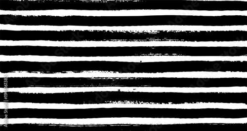 Rectangular patch with black stripes and ragged edges. This is a torn piece of paper or a rough paint stroke with a horizontal striped pattern. Vector illustration.