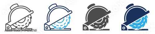 sawing icon set multi concept
