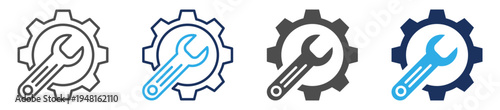 work hardening icon set multi concept