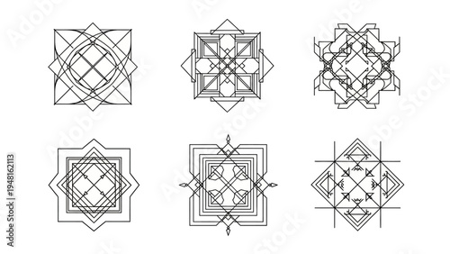 Geometric Abstract Design Elements Set
