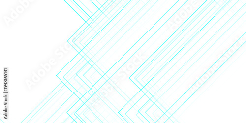 Vector Geometric aqua lines on light backdrop creates technological abstraction and evokes futuristic connectivity and abstract design