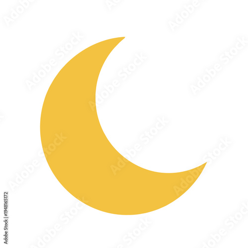 Simple Crescent Moon Icon