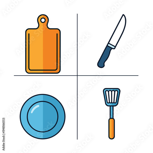 Essential Kitchen Utensils and Cookware Collection for Culinary Tasks.