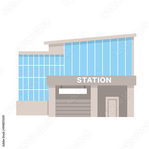 駅の建物イラスト