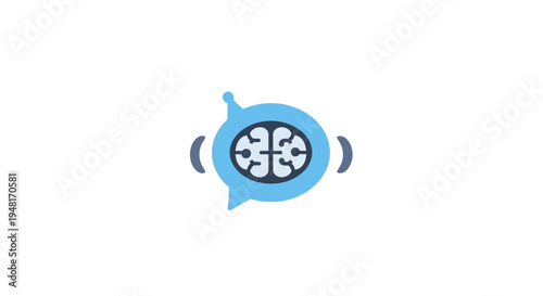 Blue Fan Shaped Computer Cooling Device.