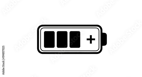 Battery Icon Charging Full Power.