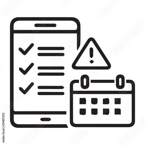 Simple daily schedule planner vector layout with clean design for business and personal organization