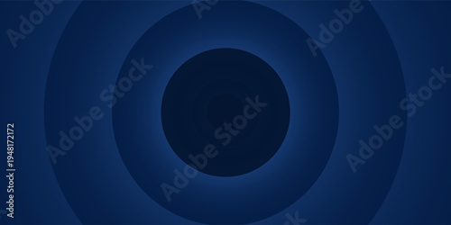 Modern geometric background with blue circles. 3D render art