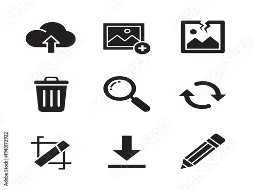 Beautiful Image Upload Interface Icon Collection