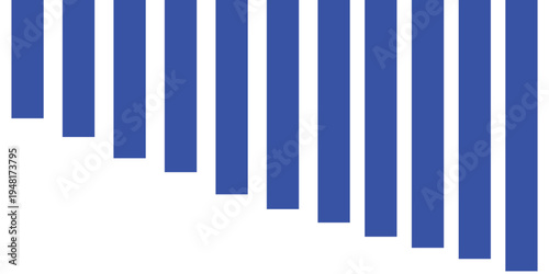 A series of blue vertical bars on a white background with slight pixelation