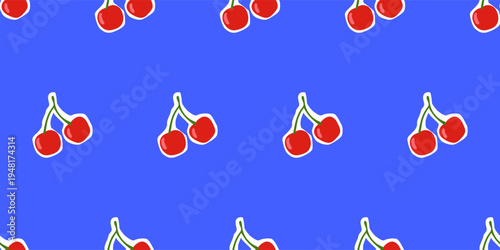Cartoon Fun Fruit Seamless Pattern Background. Vibrant Retro Wrapping Paper Print. Colorful Party Wallpaper Design. Fashionable Bold Tropical Textile Positive Festive Fabric. Happy Summer Holiday Art