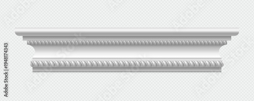 Classic Decorative Wall and Ceiling Molding Set – Elegant Crown Molding, Baseboard, and Architectural Trim Vector Collection