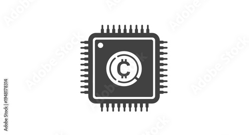 Central Processing Unit Computer Chip.